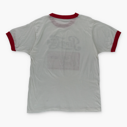 PEPSI-COLA Rhinelander Classic White & Red Ringer Tee (M-L)