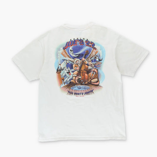 1997 ESKIMO JOE 22nd Anniversary Cartoon White Vintage TShirt (L) Vintage Sole Melbourne