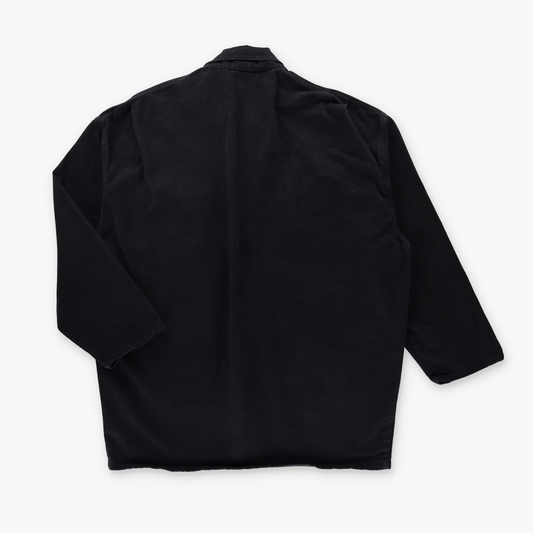 CROSS COLOURS USA Made Four Pocket Button Up Black Denim Jacket (XXL)