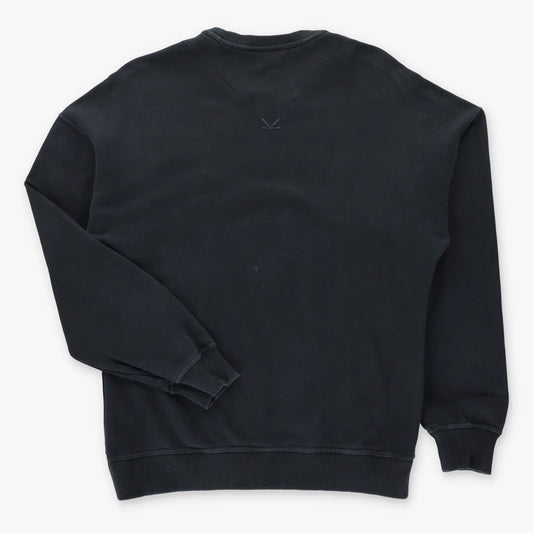 KENZO Embroidered Prowling Tigers & Spell Out Logo Black Sweatshirt (S-M) ***COCO Vintage Sole Melbourne