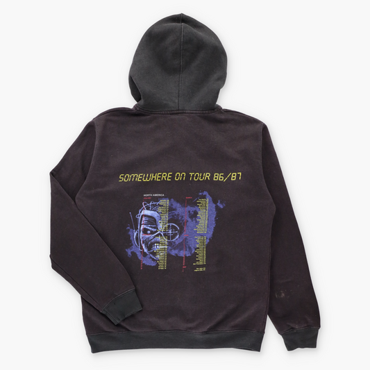 Vintage IRON MAIDEN Double Sided Faded Black Band Tour Hoodie Sweatshirt (M-L) ***COCO Vintage Sole Melbourne