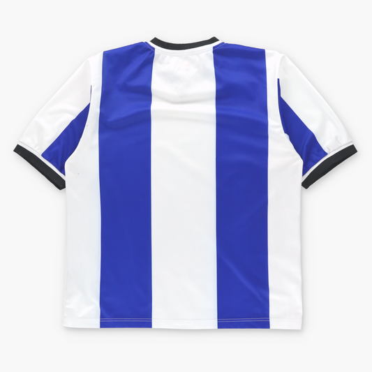 NIKE Blue & White Stripe Embroidered Swoosh Sports Jersey (XXL) ***COCO Vintage Sole Melbourne
