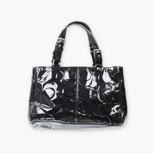 Vintage COACH 14413 Signature Embossed Patent Leather Shoulder Bag Vintage Sole Melbourne