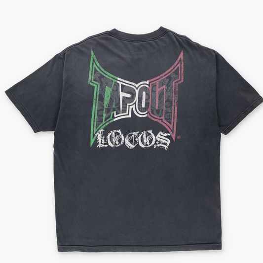 TAPOUT 'Locos' Y2K Grunge Mexican Calavera Graphic T-Shirt (XL)