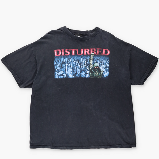 Disturbed Y2K Heavy Metal Band Music 100% Cotton T-Shirt (XXL)