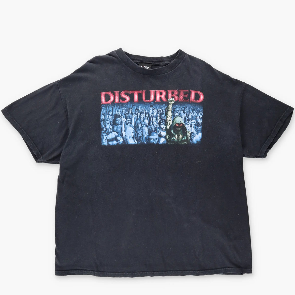 DISTURBED Y2K Heavy Metal USA Made Faded Band Music T-Shirt (XXL) - Vintage Sole Melbourne