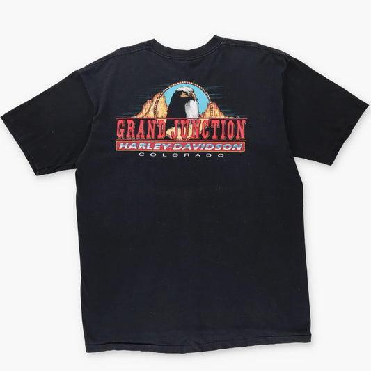 HARLEY DAVIDSON Colorado Wolf Eagle Graphic 'Labor Day 1996' T-Shirt (XL) - Vintage Sole Melbourne