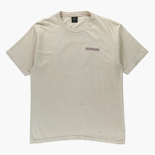 QUIKSILVER Light Beige Retro Boardriding Graphic USA Made T-Shirt (M-L) - Vintage Sole Melbourne