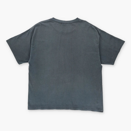 NIKE Logo Grey & Black Mexico Made Swoosh Tee (L-XL) Vintage Sole Melbourne