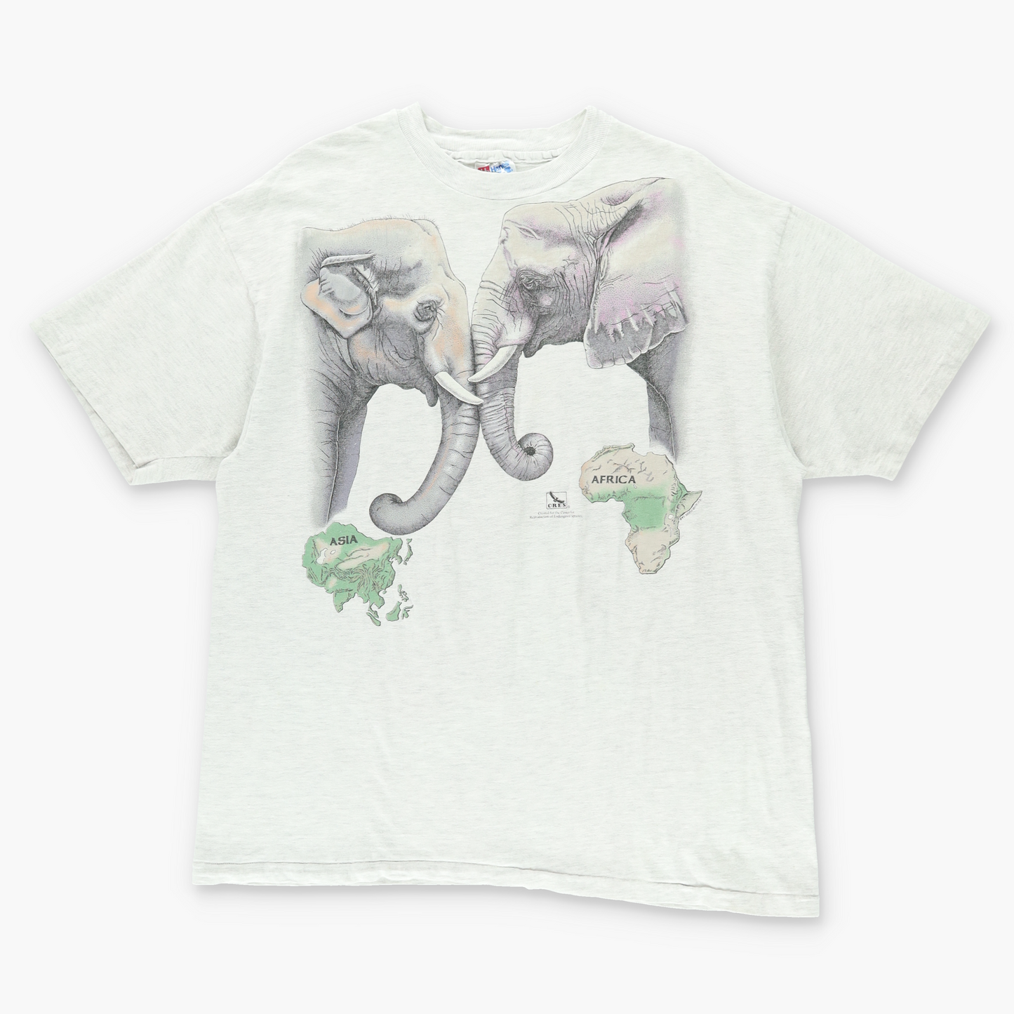 1992 Two Elephant Africa Asia Double Sided USA Made Tee (XL)