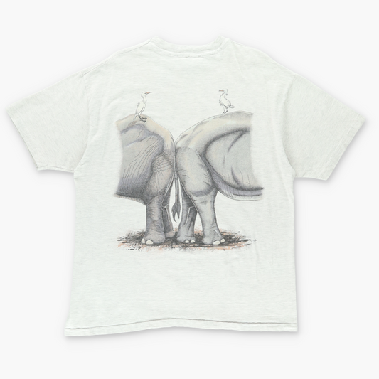 1992 Two Elephant Africa Asia Double Sided USA Made Tee (XL)