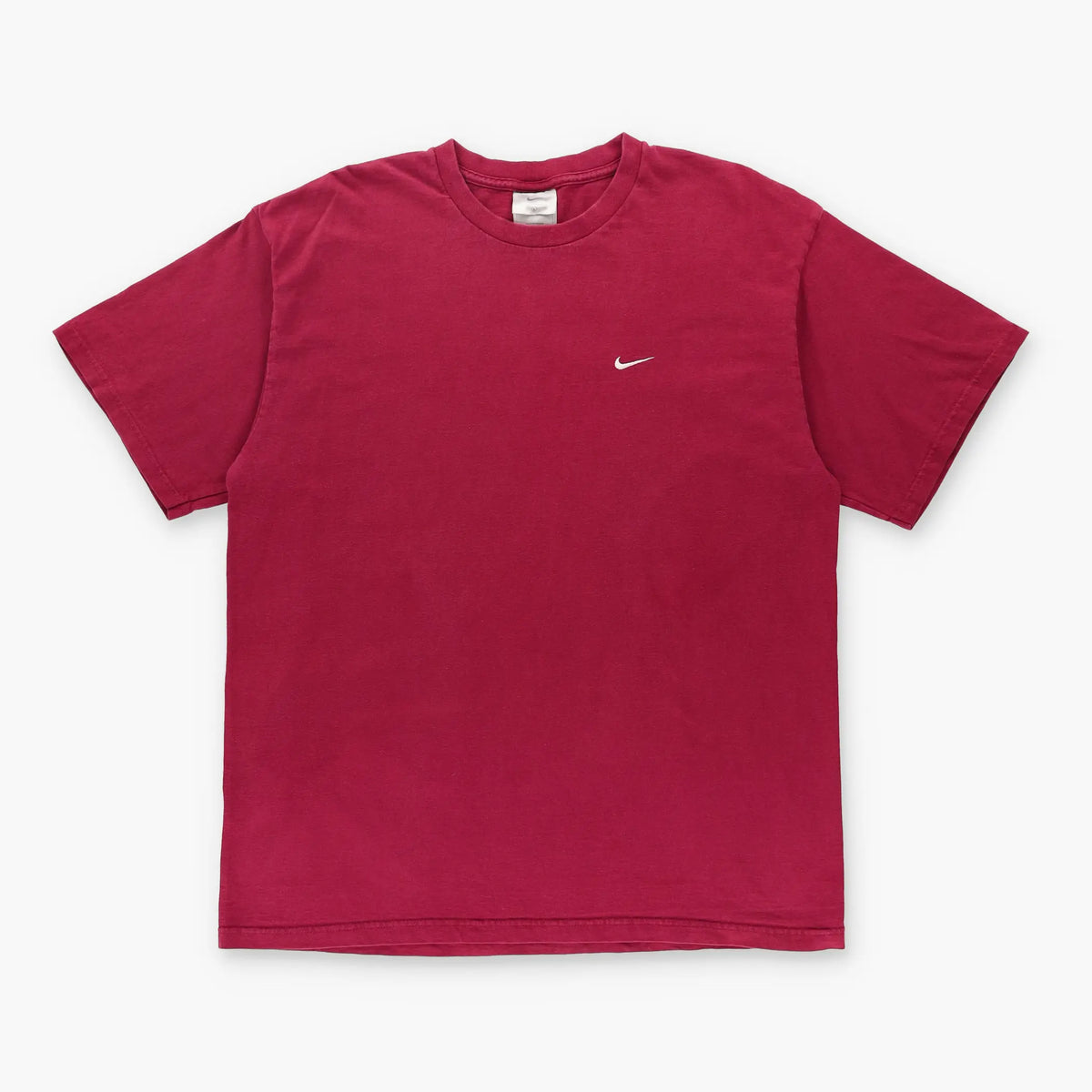 NIKE Classic Red & White Embroidered Swoosh Logo Tee (L-XL) Vintage Sole Melbourne