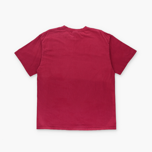NIKE Classic Red & White Embroidered Swoosh Logo Tee (L-XL)
