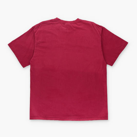 NIKE Classic Red & White Embroidered Swoosh Logo Tee (L-XL)