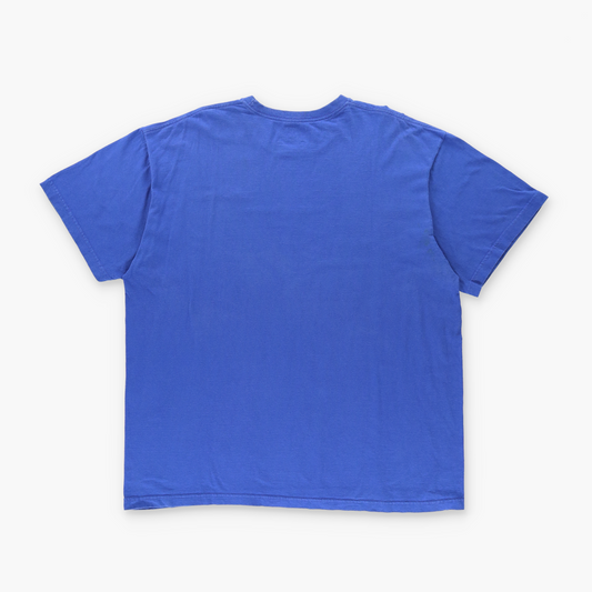 NIKE The Athletic Dept. Loose Fit Blue & White Embroidered Logo Tee (XL)