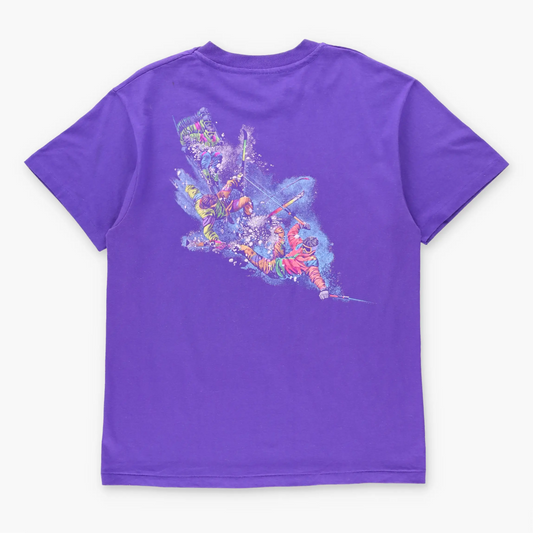 Vintage Okemo Ski Resort Double Sided Purple Single Stitch Tee USA Made (M TALL) Vintage Sole Melbourne