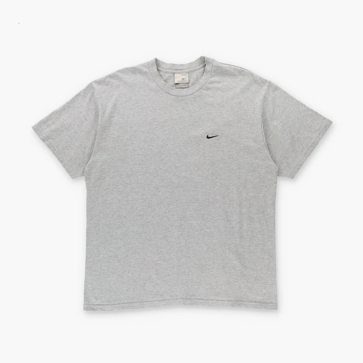 NIKE Heather Grey & Black Embroidered Swoosh Logo T-Shirt (L) Vintage Sole Melbourne