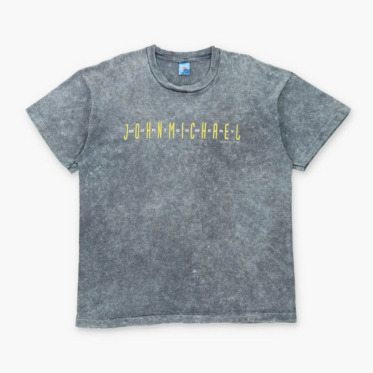 "Beer & Bones" 1993 John Michael Montgomery Single Stitch Vintage FRUIT OF THE LOOM Acid Wash Tee USA Made (XL) Vintage Sole Melbourne