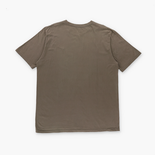 NIKE 'Regular Fit' Brown & White Embroidered Swoosh Logo Tee (XL-XXL)