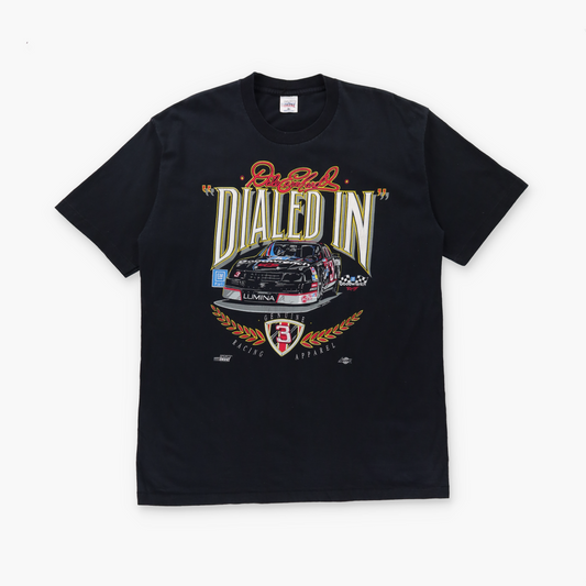 Dale Earnhardt NASCAR "Dialed In" SPORTS IMAGE 90's Single Stitch Tee USA Made (L-XL)