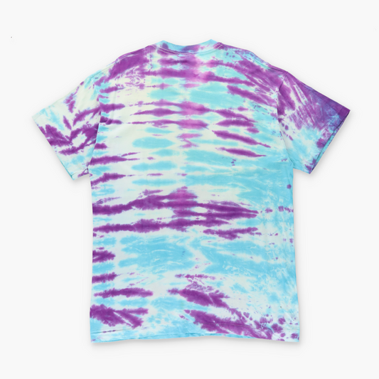 Hair The Musical Tour 1994 Single Stitch USA Made FRUIT OF THE LOOM Purple & Blue Tie Dye Tee (XL)
