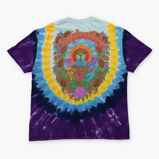 LIQUID BLUE Grateful Dead Tie Dye Inspiration Guru Bear T-Shirt (XXL TALL)