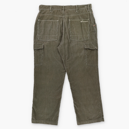 QUIKSILVER Khaki Green Corduroy Cargo Pants (38)