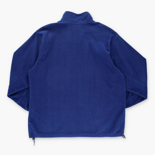 ADIDAS Embroidered Logo Navy Fleece Quarter Zip Jacket (XL-XXL) - Vintage Sole Melbourne