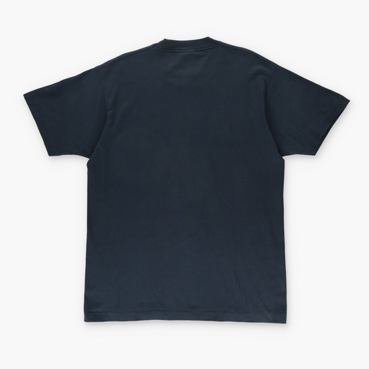 Vintage BUDWEISER 'Want To Drink Your Bud' Pun USA Made 50/50 Black Tee (XL)