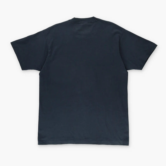 Vintage BUDWEISER 'Want To Drink Your Bud' Pun USA Made 50/50 Black Tee (XL) - Vintage Sole Melbourne