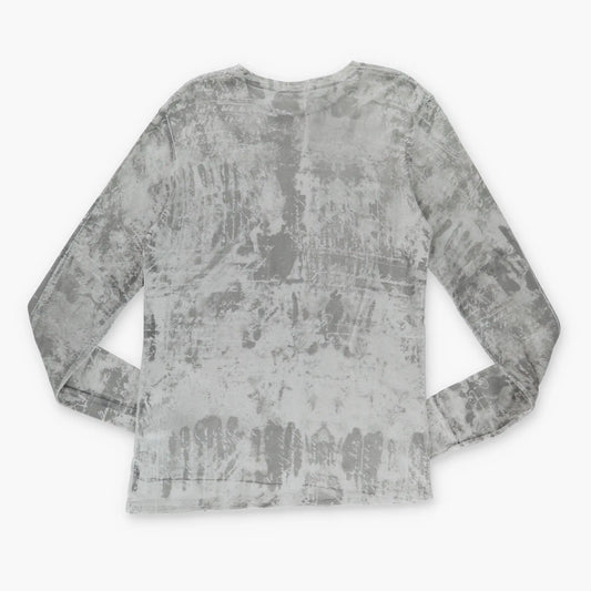 AFFLICTION Y2K Grunge USA Made Grey Long Sleeve Tee (L) - Vintage Sole Melbourne