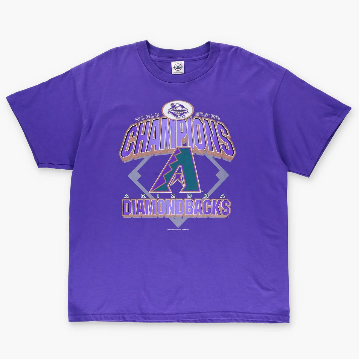 2001 ARIZONA DIAMONDBACKS World Series MLB Purple Baseball Tee (XL) - Vintage Sole Melbourne