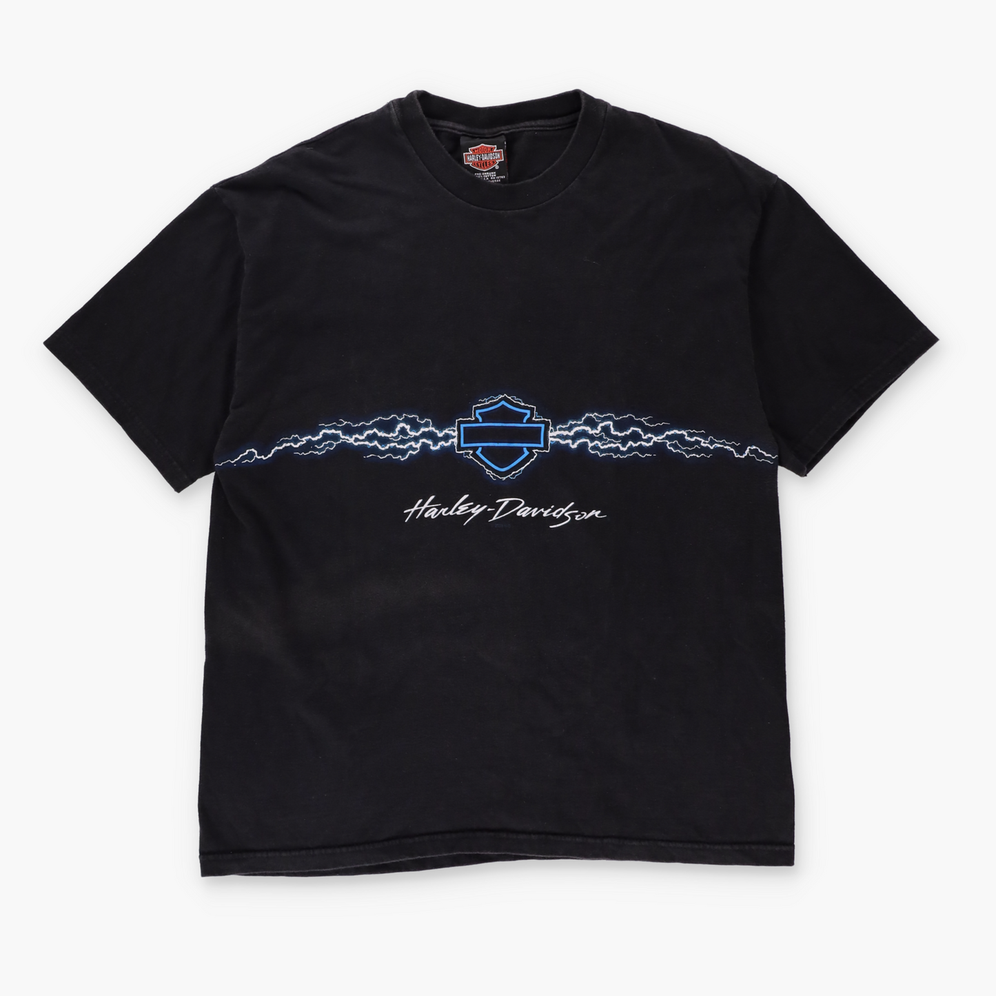 HARLEY DAVIDSON Thunder Lightning Double Sided T-Shirt USA Made (M)