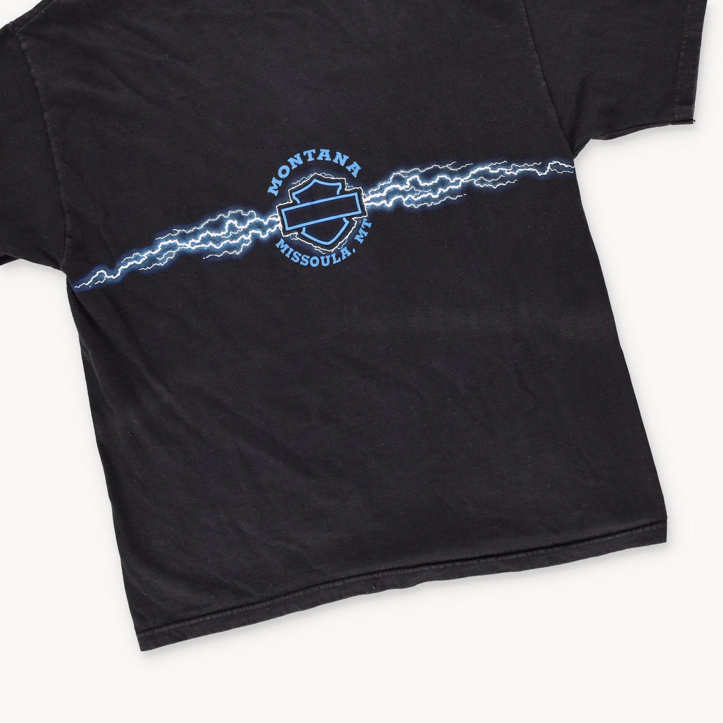 HARLEY DAVIDSON Thunder Lightning Double Sided T-Shirt USA Made (M)