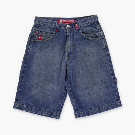 JNCO Spiked Skull Y2K Jorts Denim Shorts (32) - Vintage Sole Melbourne