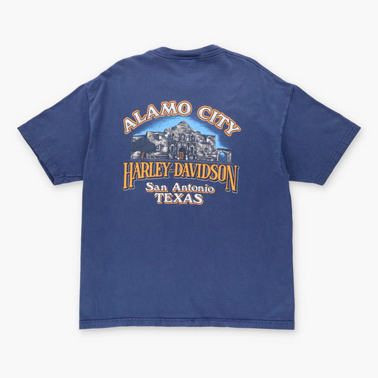 HARLEY DAVIDSON Clown Jester Navy Texas Motorcycle T-Shirt (XL)