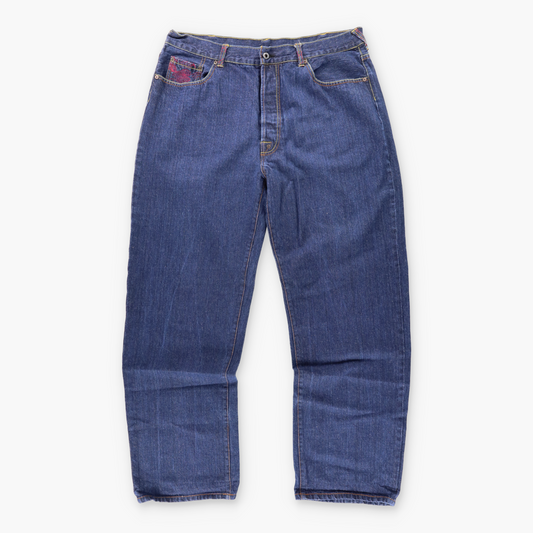 Vintage RMC RED MONKEY Lot 1002 Japanese Crane Embroidered Y2K Jeans (40) Vintage Sole Melbourne