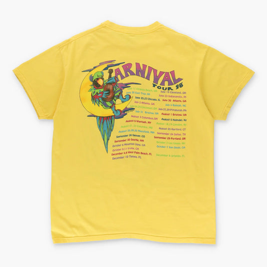 Vintage 1998 JIMMY BUFFETT Carnival Jester Parrot Yellow Music Tour T-Shirt (XL) Vintage Sole Melbourne