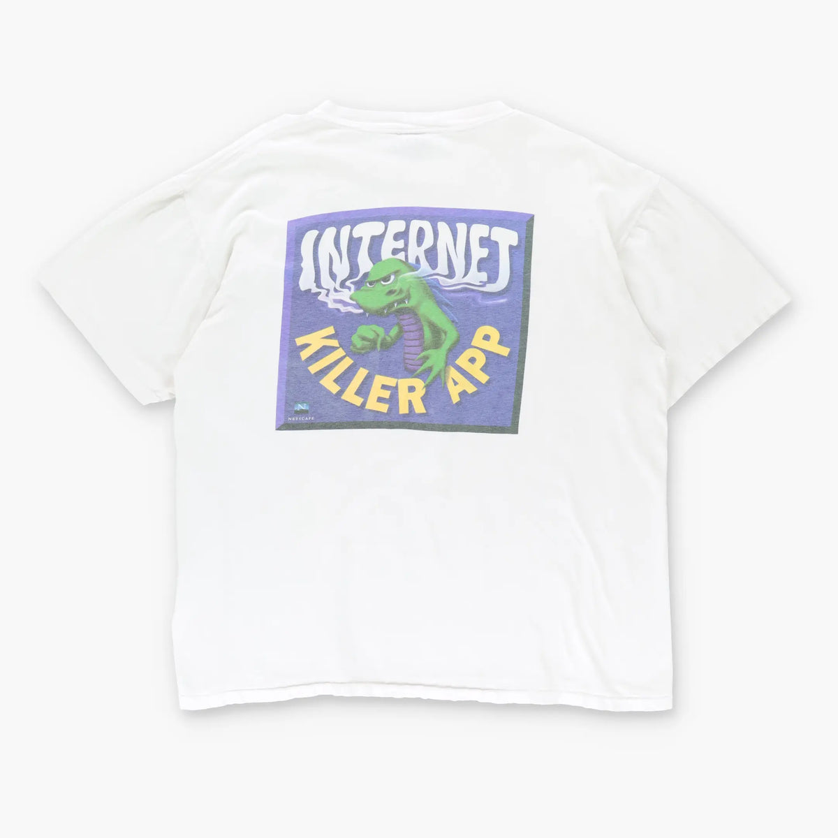 Netscape 'Internet Killer App' Graphic Single Stitch T-Shirt USA Made (L) Vintage Sole Melbourne