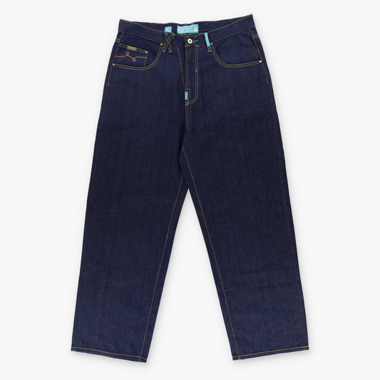 LNG LN Geans Rainbow Embroidered Pockets Dark Wash Jeans (36)