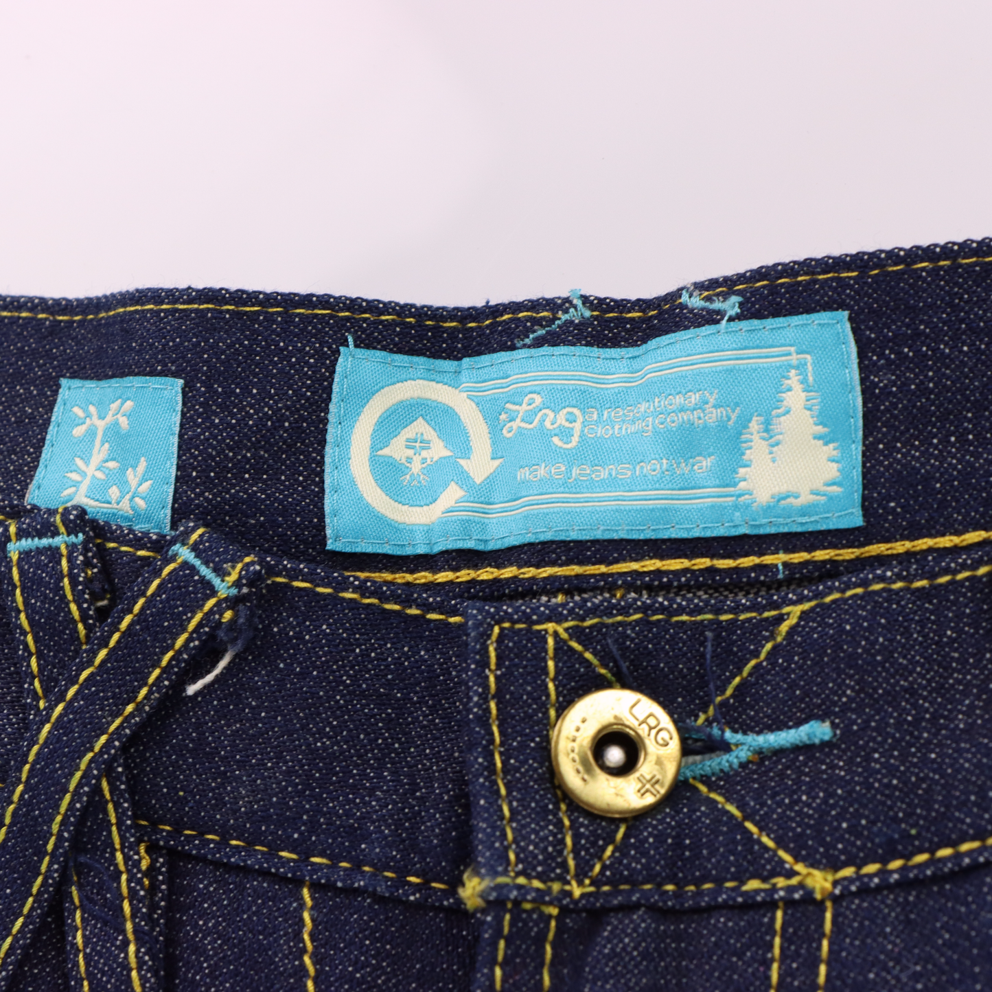 LNG LN Geans Rainbow Embroidered Pockets Dark Wash Jeans (36)