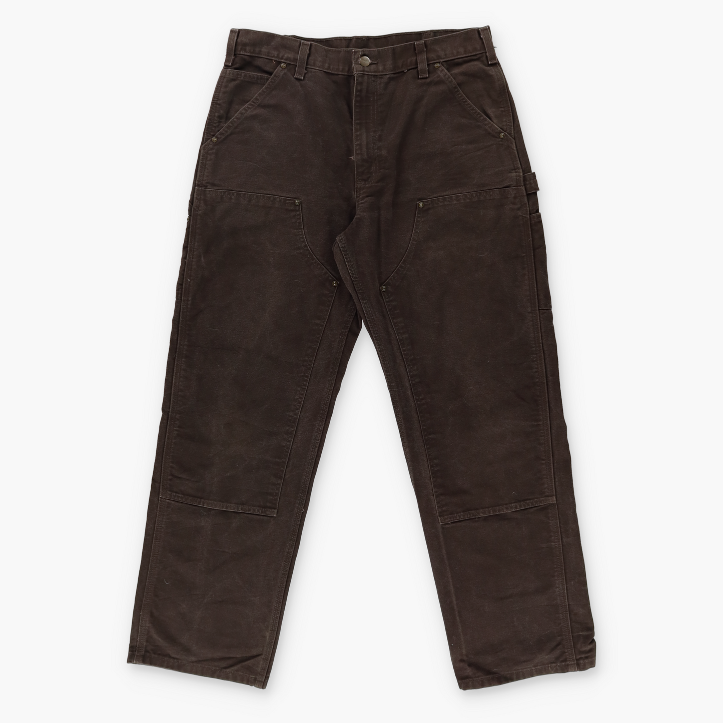 CARHARRT B136 'Dungaree Fit' Brown Carpenter Jeans (34 x 32)