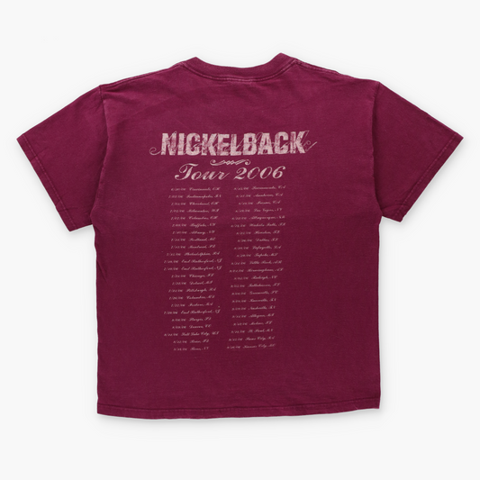 Nickelback 2006 Tour Double Sided Burgundy DELTA Band Tee (M)