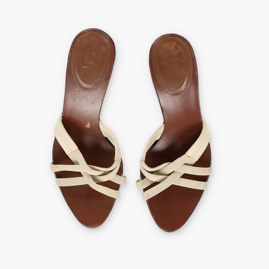 GUCCI Strappy Elastic Mule Kitten Heel Sandals (7)