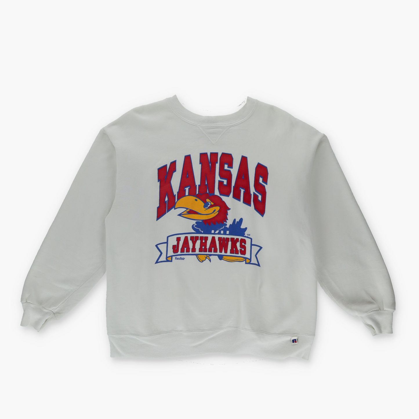 RUSSELL ATHLETIC NCAA 'USA Made' Kansas Jayhawks 50/50 Sweatshirt (M)