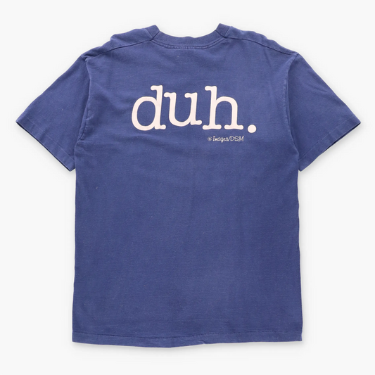 Vintage "Jesus Is Lord. Duh." Navy Single Stitch FRUIT OF THE LOOM Tee (L)
