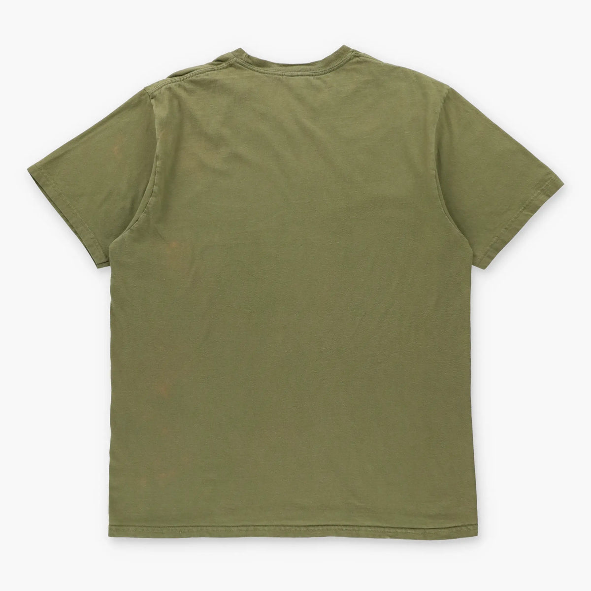 NIKE Khaki Green & White Embroidered Swoosh Logo Tee (L) Vintage Sole Melbourne