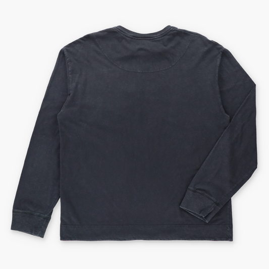 HARLEY DAVIDSON Black Embroidered Spell Out Long Sleeve T-Shirt (L) Vintage Sole Melbourne