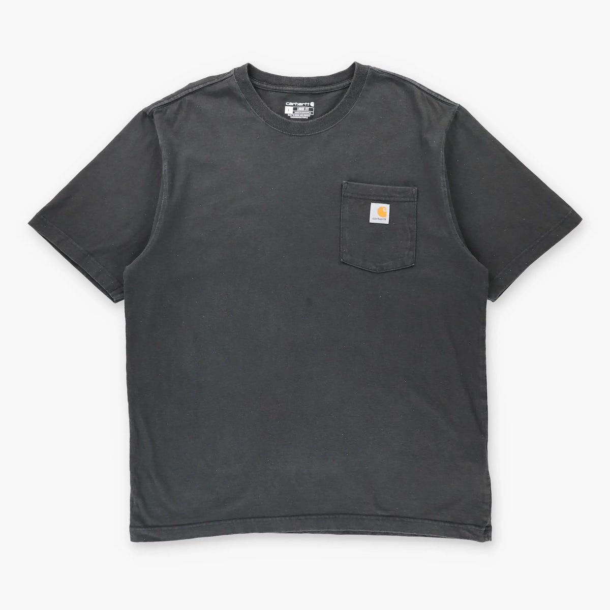 CARHARTT 'Loose Fit' Front Pocket Logo Black T-Shirt (L-XL) Vintage Sole Melbourne