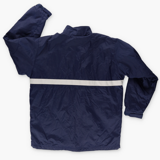 NIKE Embroidered Swoosh Logo Navy & White Jacket (XL)